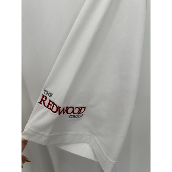 Peter Millar Summer Comfort Polo Men Large White Golf Outdoors Redwood Logo - Picture 4 of 8